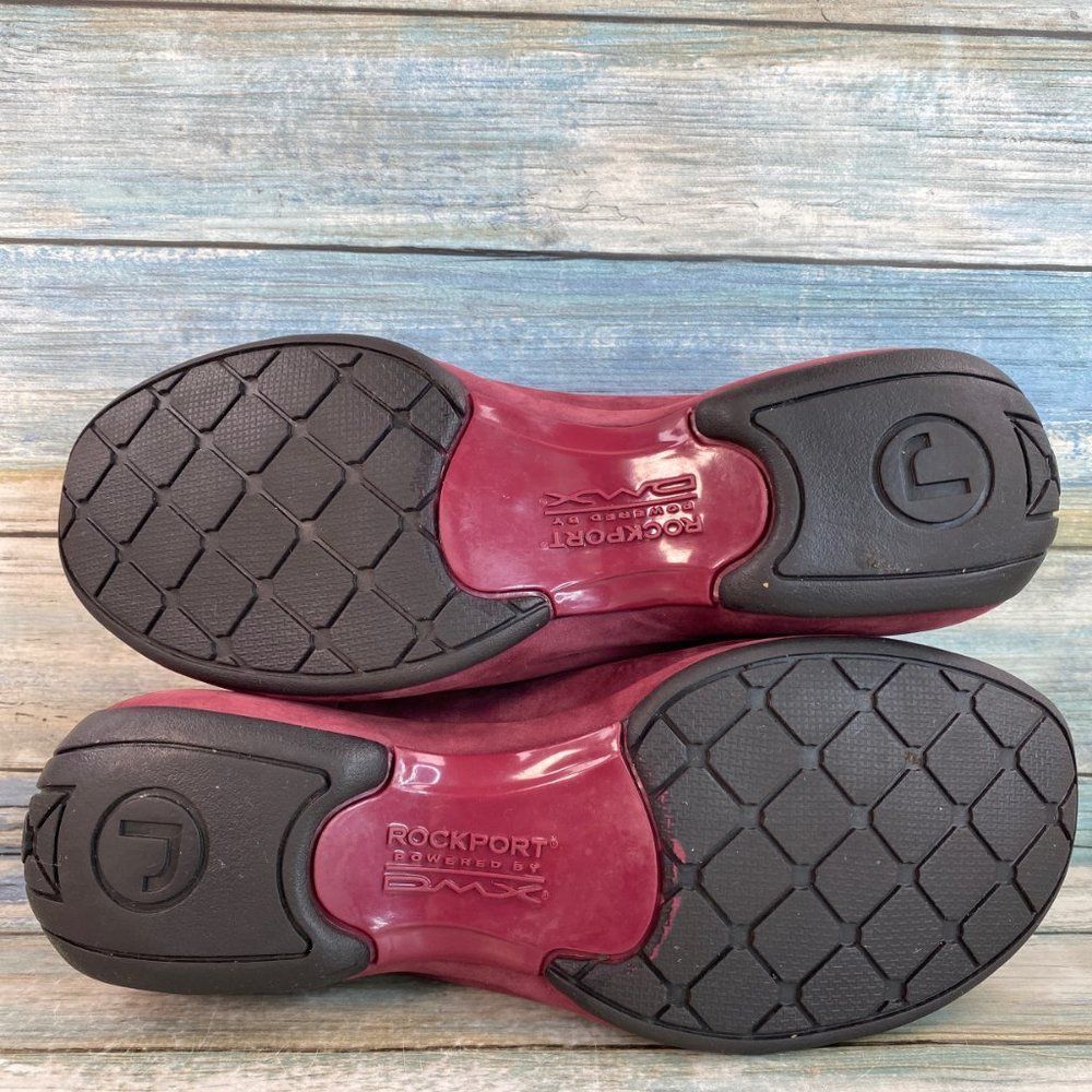 Rockport Ankle Boot Bootie Womens 6M Burgundy Nubuck Leather Slip On Lightweight - Picture 8 of 12